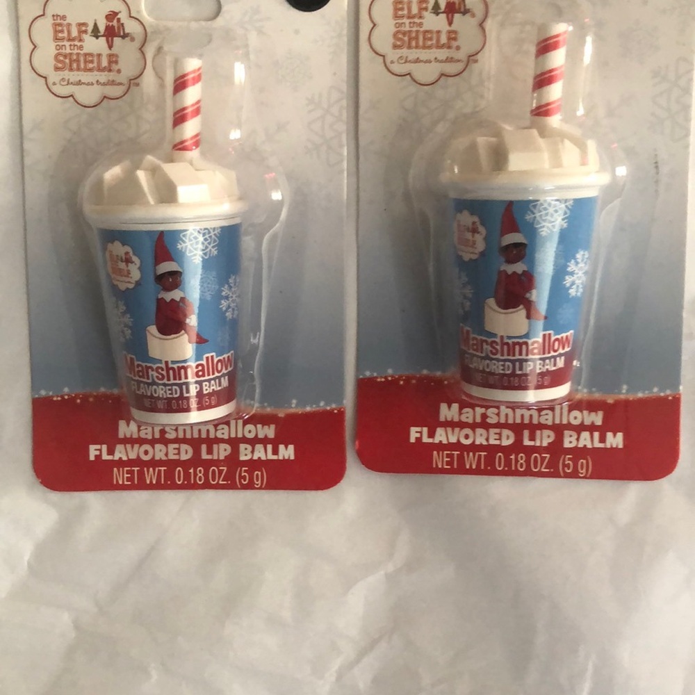 2pack Elf on the shelf marshmallow flavored lip balm FREE with purchase new